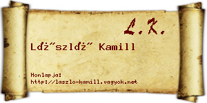 László Kamill névjegykártya